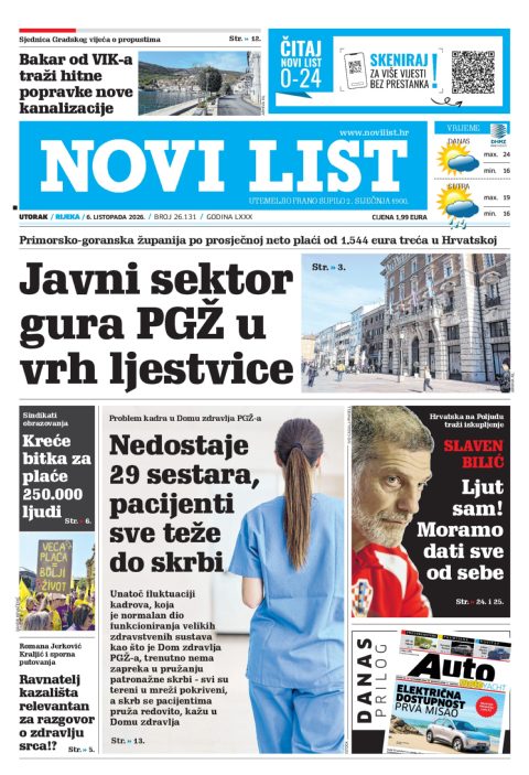 Novi list, 6. listopada 2026.